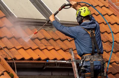 Démoussage et hydrofuge de toiture au Tréhou